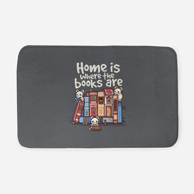 Home Is Where The Books Are-None-Memory Foam-Bath Mat-NemiMakeit