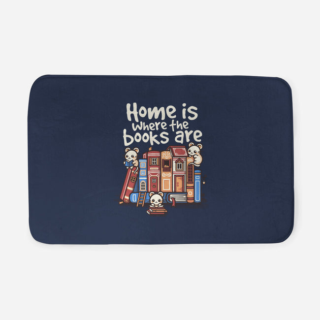 Home Is Where The Books Are-None-Memory Foam-Bath Mat-NemiMakeit