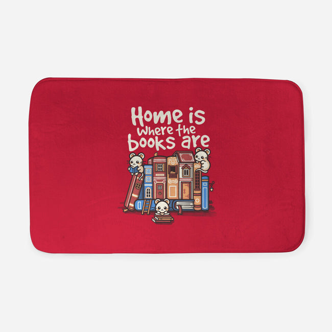 Home Is Where The Books Are-None-Memory Foam-Bath Mat-NemiMakeit