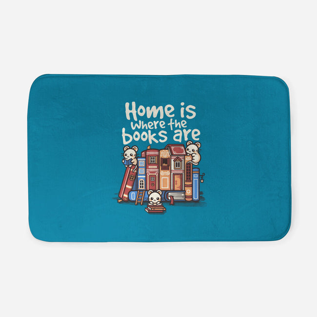 Home Is Where The Books Are-None-Memory Foam-Bath Mat-NemiMakeit