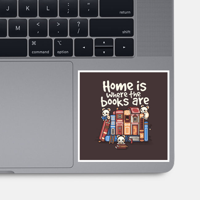 Home Is Where The Books Are-None-Glossy-Sticker-NemiMakeit