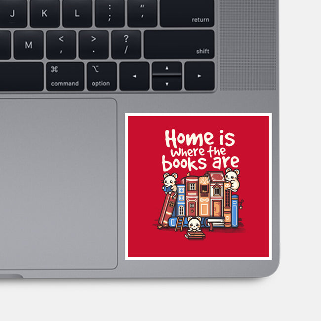 Home Is Where The Books Are-None-Glossy-Sticker-NemiMakeit