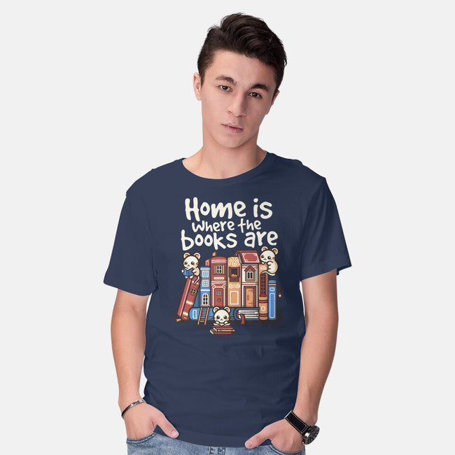 Home Is Where The Books Are-Mens-Basic-Tee-NemiMakeit