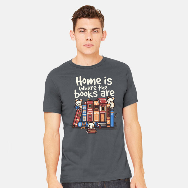 Home Is Where The Books Are-Mens-Heavyweight-Tee-NemiMakeit