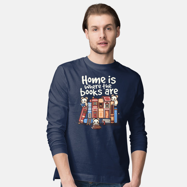 Home Is Where The Books Are-Mens-Long Sleeved-Tee-NemiMakeit