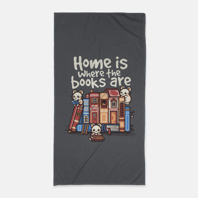 Home Is Where The Books Are-None-Beach-Towel-NemiMakeit