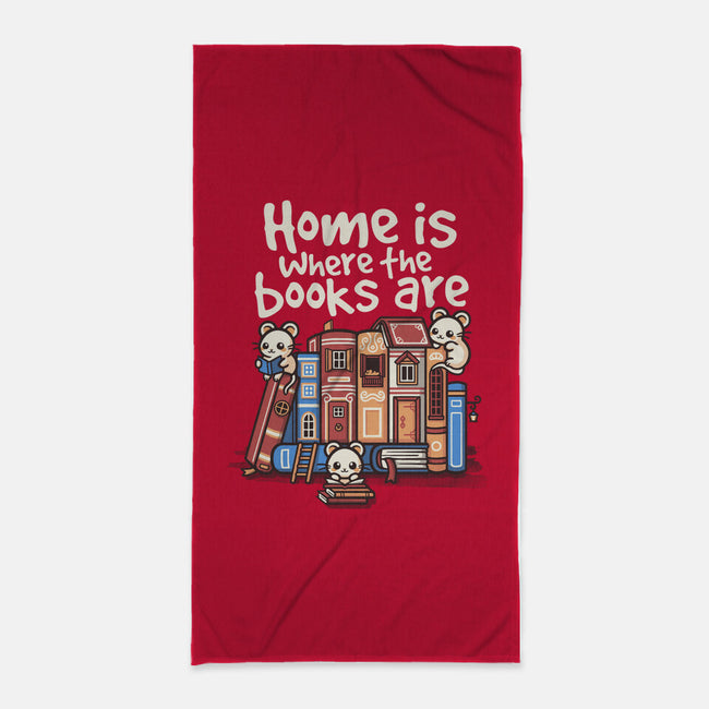 Home Is Where The Books Are-None-Beach-Towel-NemiMakeit