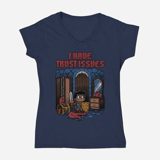 RPG Trust Issues-Womens-V-Neck-Tee-Studio Mootant