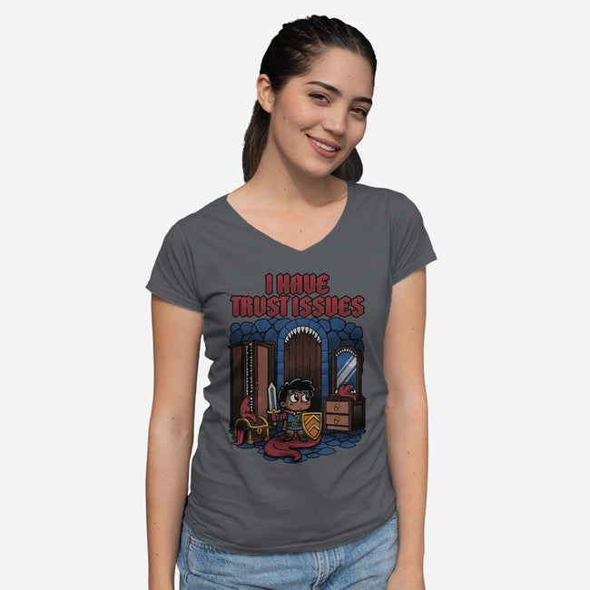 RPG Trust Issues-Womens-V-Neck-Tee-Studio Mootant