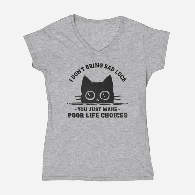 Poor Life Choices-Womens-V-Neck-Tee-kg07