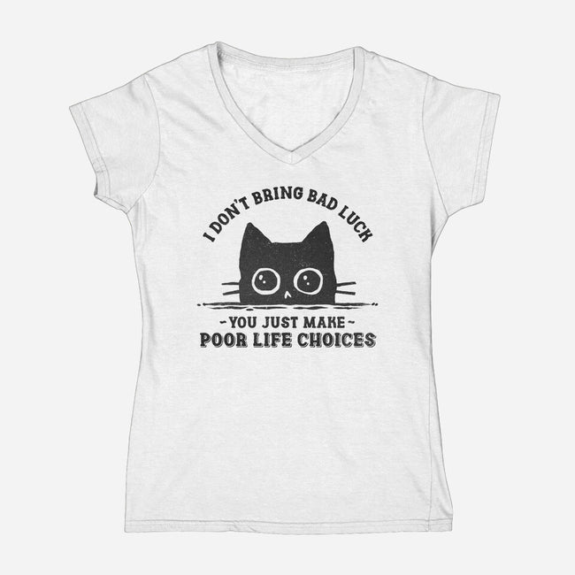 Poor Life Choices-Womens-V-Neck-Tee-kg07