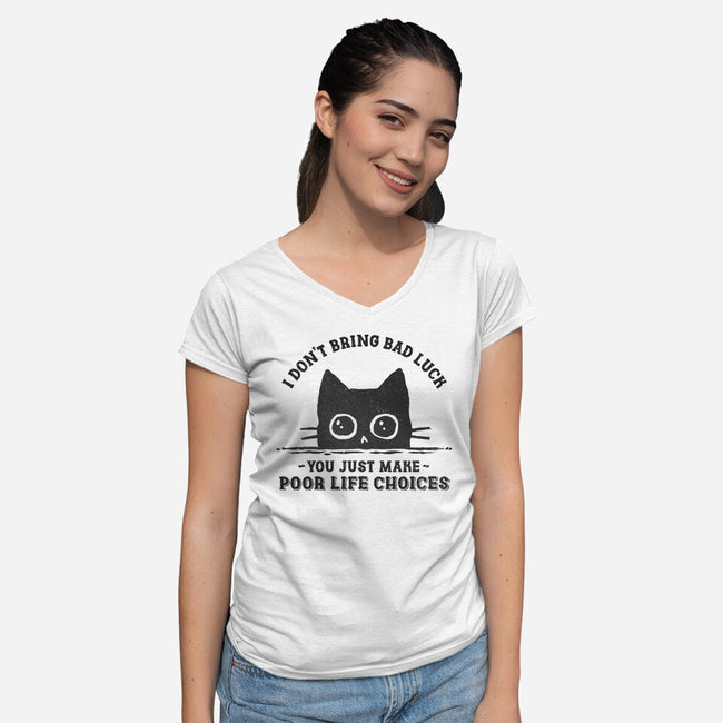 Poor Life Choices-Womens-V-Neck-Tee-kg07