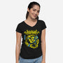 Megaman Energy-Womens-V-Neck-Tee-Kladenko