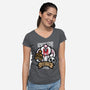 Spring Killer Rabbit-Womens-V-Neck-Tee-jrberger