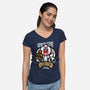 Spring Killer Rabbit-Womens-V-Neck-Tee-jrberger