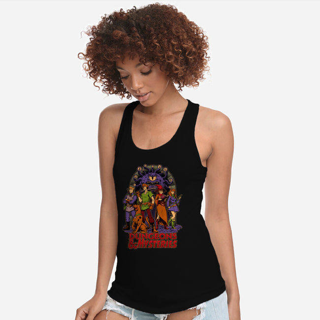 Dungeons And Mysteries-Womens-Racerback-Tank-Studio Mootant