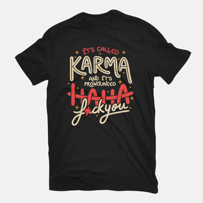 It's Called Karma-Womens-Fitted-Tee-tobefonseca