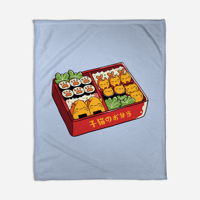 Purrfect Bento Kawaii Cats-None-Fleece-Blanket-tobefonseca