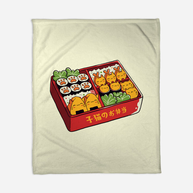 Purrfect Bento Kawaii Cats-None-Fleece-Blanket-tobefonseca