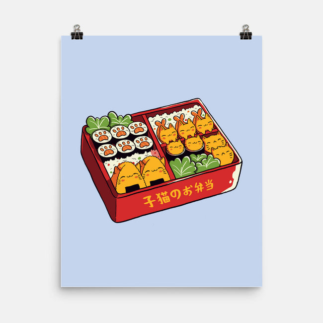 Purrfect Bento Kawaii Cats-None-Matte-Poster-tobefonseca