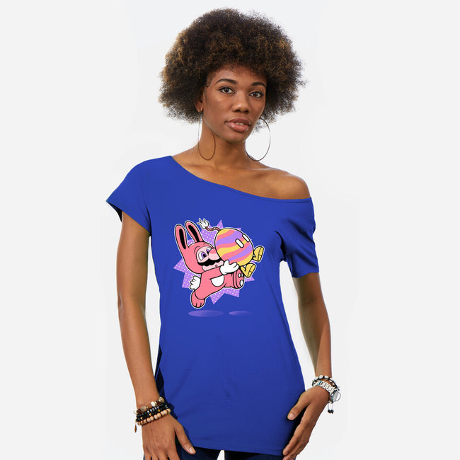 Super Easter Egg-Womens-Off Shoulder-Tee-naomori