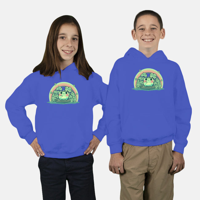 Lucky Little Frog-Youth-Pullover-Sweatshirt-TechraNova