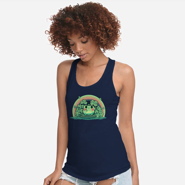 Lucky Little Frog-Womens-Racerback-Tank-TechraNova