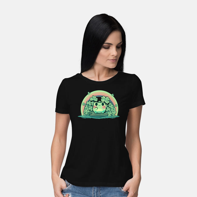 Lucky Little Frog-Womens-Basic-Tee-TechraNova