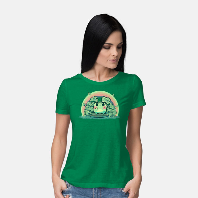 Lucky Little Frog-Womens-Basic-Tee-TechraNova