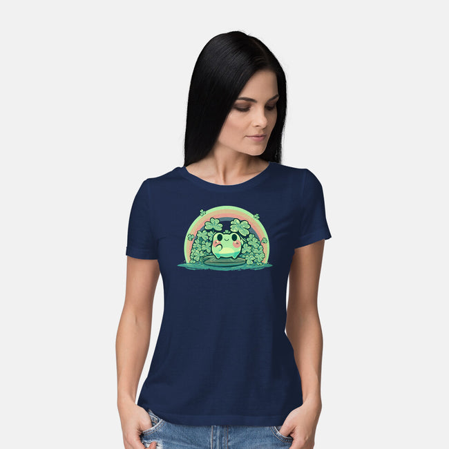 Lucky Little Frog-Womens-Basic-Tee-TechraNova