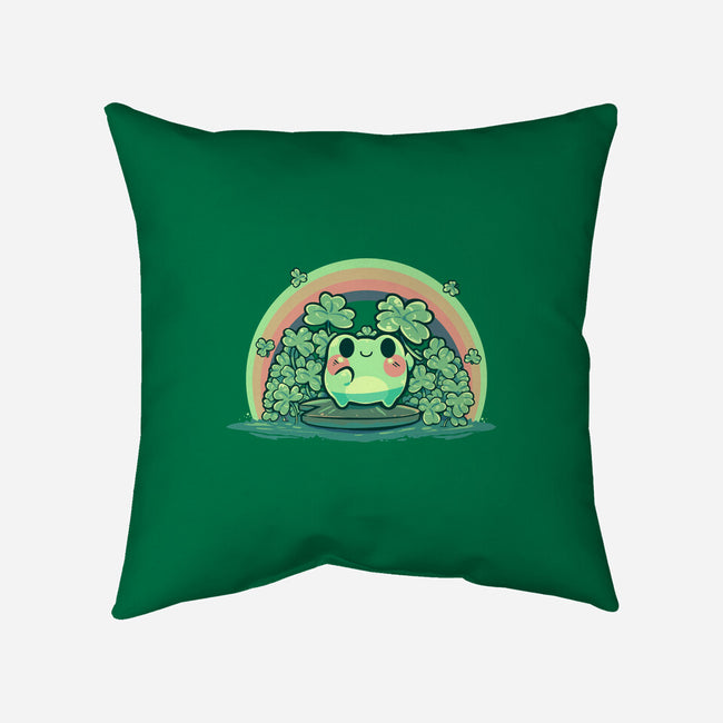 Lucky Little Frog-None-Removable Cover-Throw Pillow-TechraNova