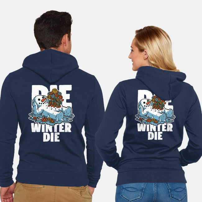 Snowman Spring-Unisex-Zip-Up-Sweatshirt-Studio Mootant