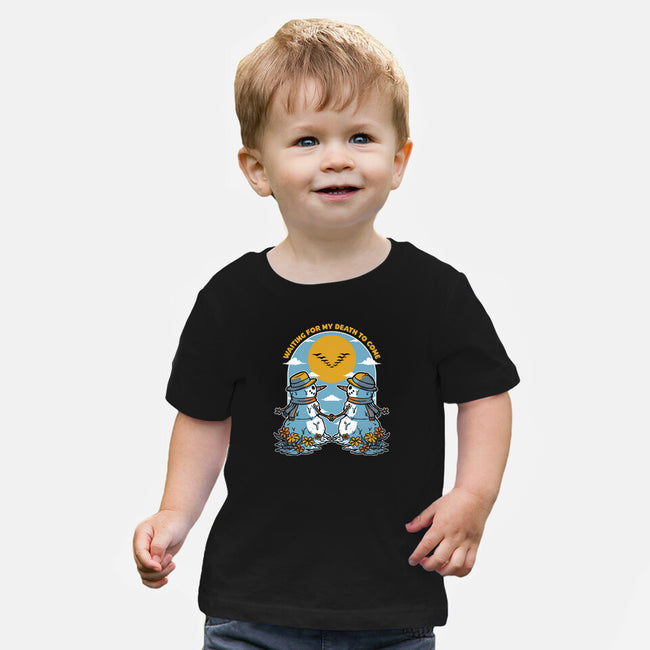 Snowman Irony Spring-Baby-Basic-Tee-Studio Mootant