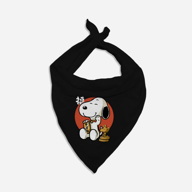 Luck Money Beagle-Cat-Bandana-Pet Collar-Studio Mootant