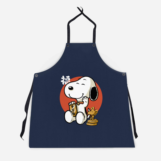 Luck Money Beagle-Unisex-Kitchen-Apron-Studio Mootant