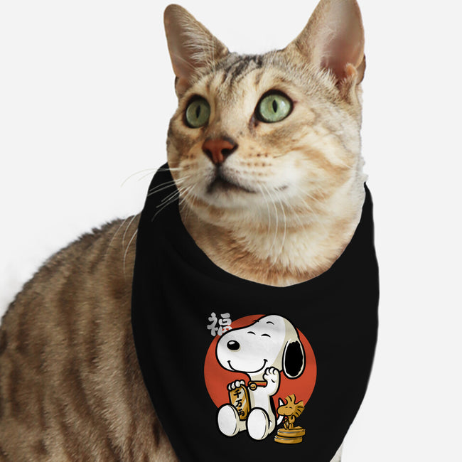 Luck Money Beagle-Cat-Bandana-Pet Collar-Studio Mootant