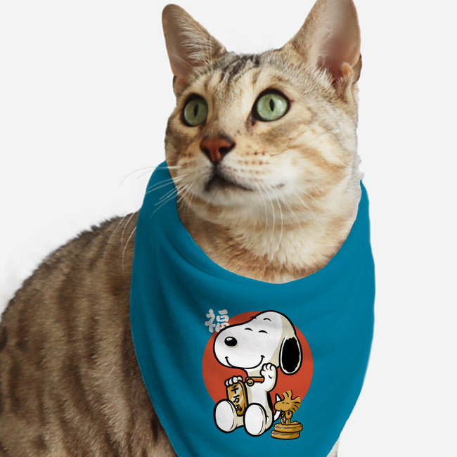 Luck Money Beagle-Cat-Bandana-Pet Collar-Studio Mootant