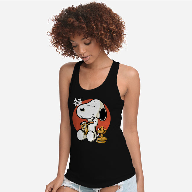 Luck Money Beagle-Womens-Racerback-Tank-Studio Mootant