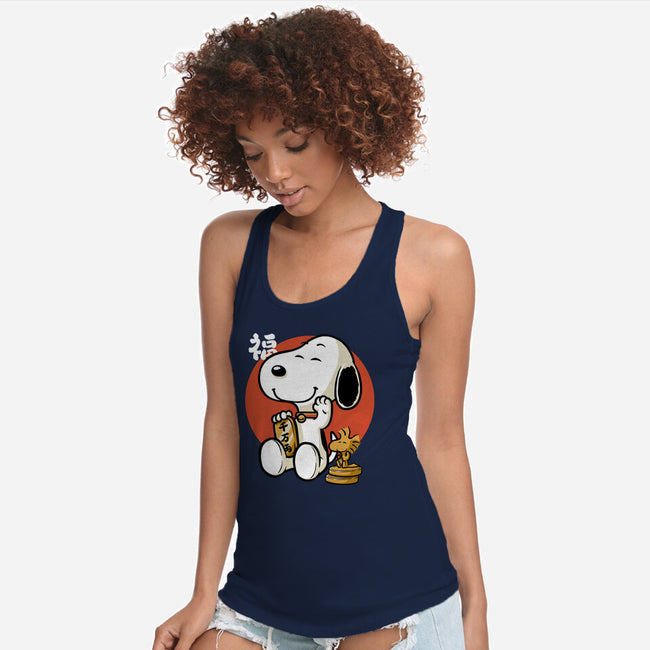 Luck Money Beagle-Womens-Racerback-Tank-Studio Mootant