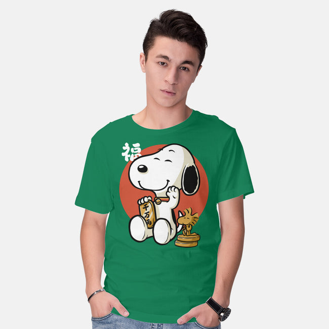 Luck Money Beagle-Mens-Basic-Tee-Studio Mootant