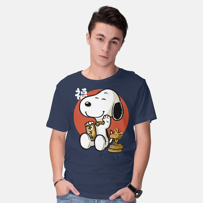 Luck Money Beagle-Mens-Basic-Tee-Studio Mootant