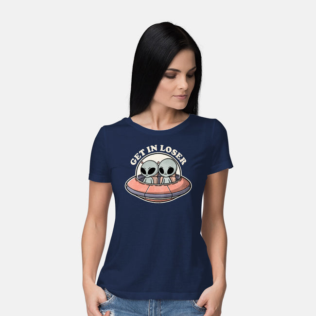 Get In Loser Aliens-Womens-Basic-Tee-fanfreak1