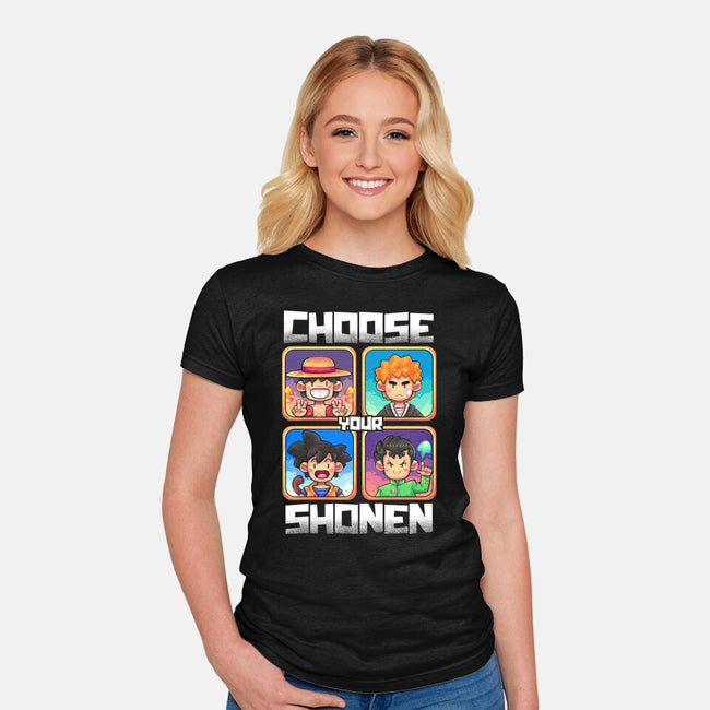 Choose Your Shonen-Womens-Fitted-Tee-2DFeer