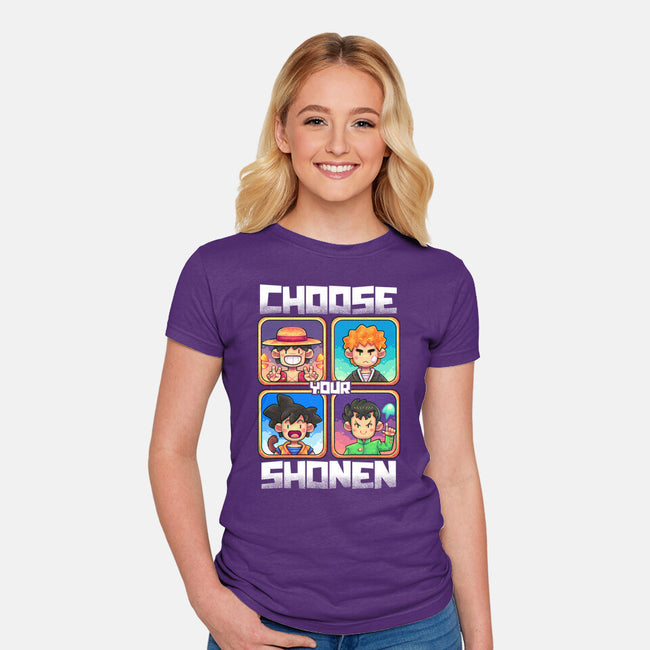 Choose Your Shonen-Womens-Fitted-Tee-2DFeer