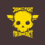 Join The Fight Democracy-None-Glossy-Sticker-rocketman_art