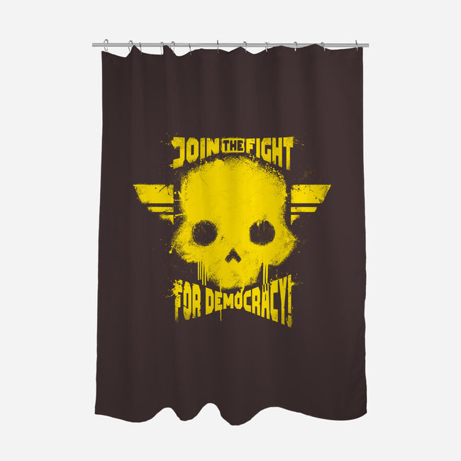 Join The Fight Democracy-None-Polyester-Shower Curtain-rocketman_art