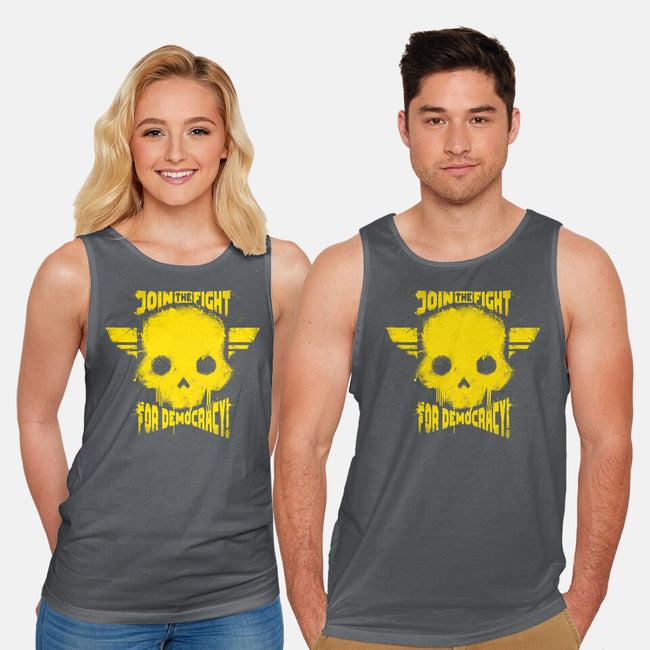 Join The Fight Democracy-Unisex-Basic-Tank-rocketman_art