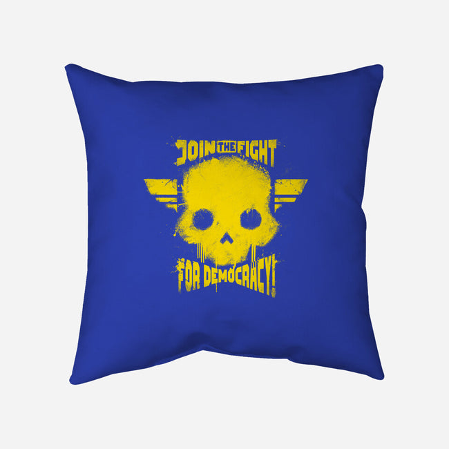 Join The Fight Democracy-None-Removable Cover-Throw Pillow-rocketman_art