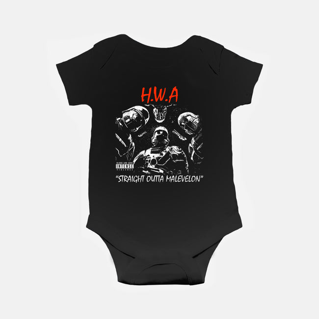 HWA Straight Outta Malevelon-Baby-Basic-Onesie-rocketman_art