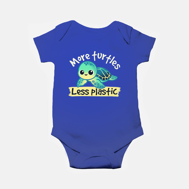 More Turtles Less Plastic-Baby-Basic-Onesie-NemiMakeit